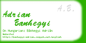 adrian banhegyi business card